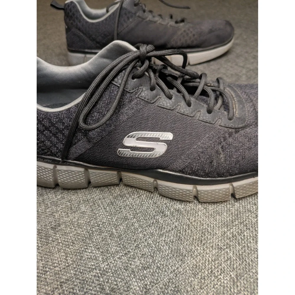 Skechers EQUALIZER 2.0 Skech-Knit Sneakers Mens 11 Extra Wide Fit Charcoal Shoes